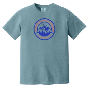 Comfort Color Peaks Landscape Tee Ice Blue